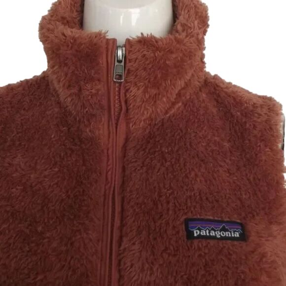 PATAGONIA Fleece Vest, S, Furry/Fleece Cedar/Rust, Zipper front, Stand up collar - Picture 2 of 16
